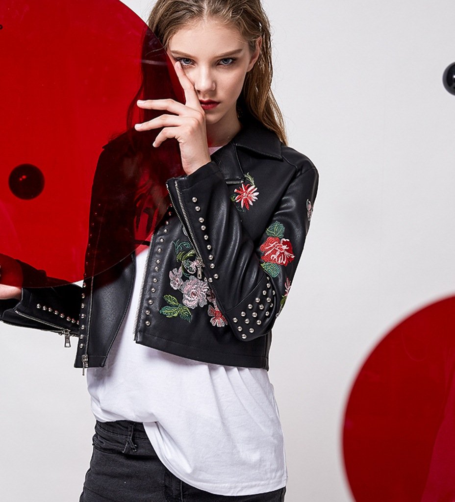 zipper pocket leather jacket detail