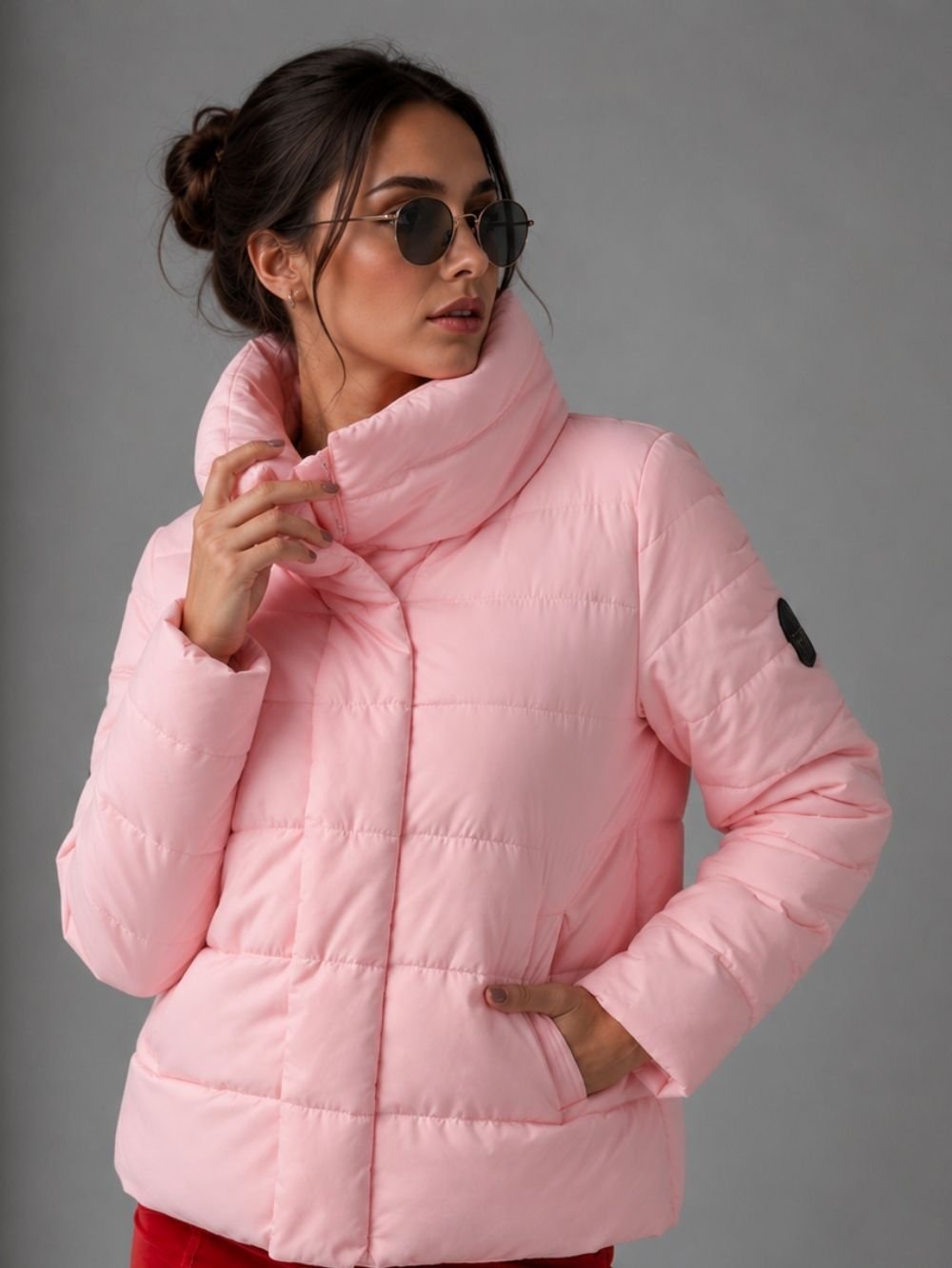 Short Down Puffer Jacket for Women SK26535 - Image 3