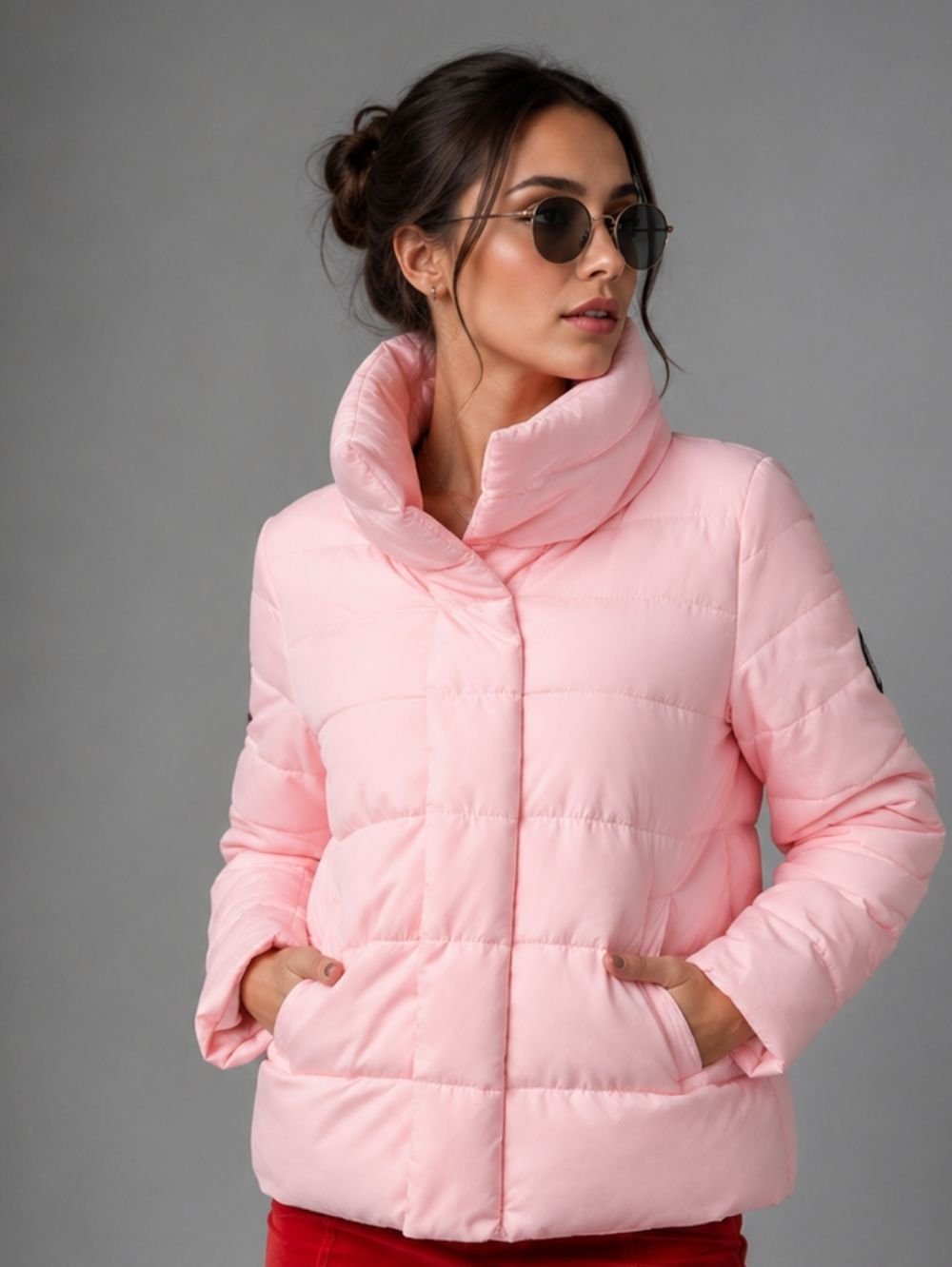 Short Down Puffer Jacket for Women SK26535