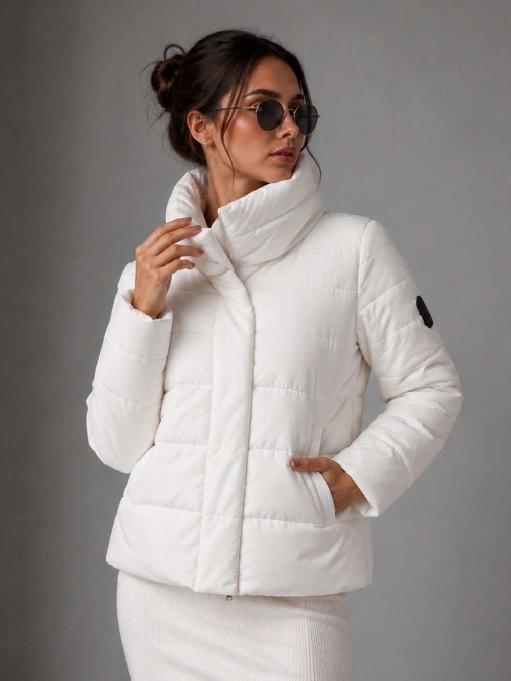 Short Down Puffer Jacket for Women SK26535 - Image 2