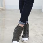 gri tokalı dolgu topuk bot sk26844