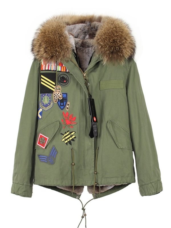 Women winter parka with fur lining