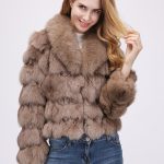 kahverengi tilki kürkü ceket sk26138