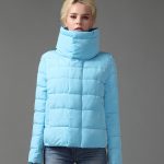 mavi yakalı kısa şişme mont sk26535