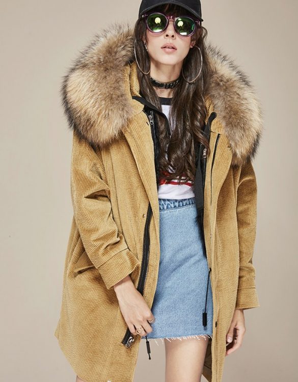 taba kadife kürk kapüşonlu parka sk26185 taba kadife kürk kapüşonlu parka sk26185