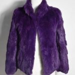 mor tavşan kürkü kısa ceket sk28345
