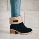 siyah içi kürklü kısa bot sk37504