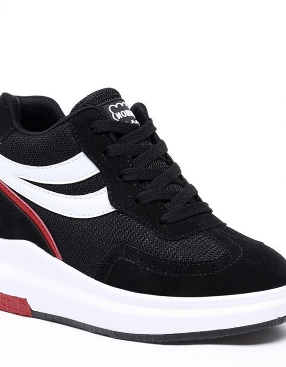 siyah gizli topuk platform spor ayakkabı sk50062 siyah gizli topuk platform spor ayakkabı sk50062