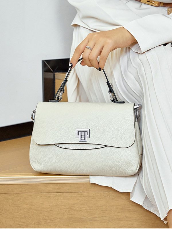 Gerçek Deri Lüks Kadın Kol Çantası SK53650 - Beyaz