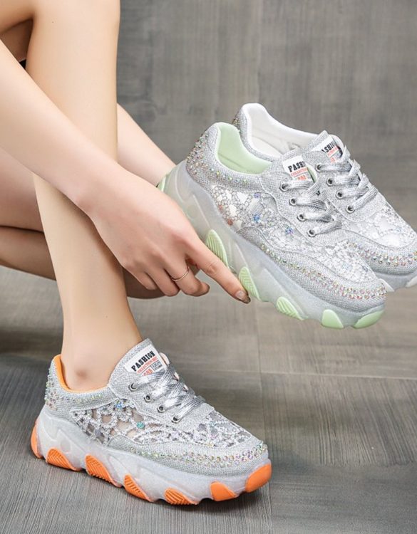 Parlak Taşlı Kadın Spor Ayakkabı SK53086