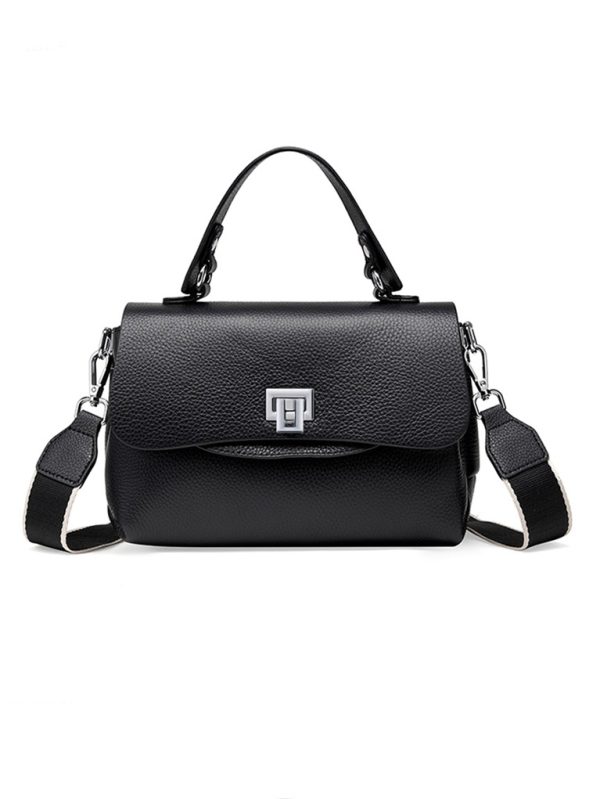 Gerçek Deri Lüks Kadın Kol Çantası SK53650 - Siyah