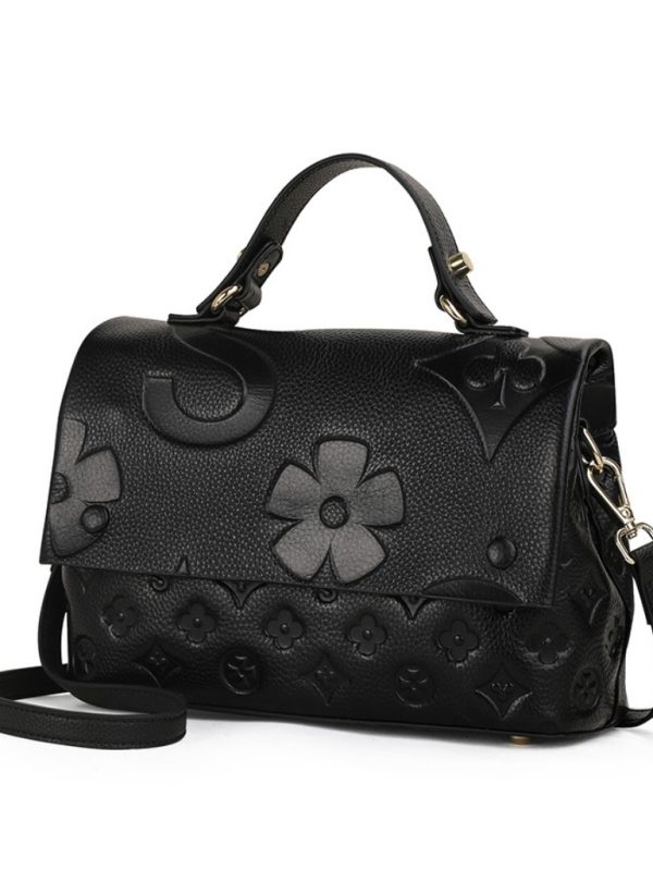 Gerçek Kabartma Deri Kol Çantası SK53627 - Siyah