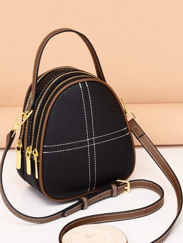 Gerçek Deri Omuz Askılı Çanta SK53930 - Siyah