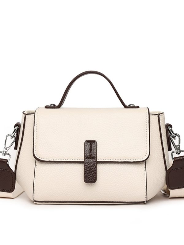 Hakiki Deri Çapraz Askılı Çanta SK53870 - Beyaz
