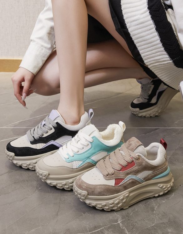Hakiki Süet Deri Platform Spor Ayakkabı SK53714 Hakiki Süet Deri Platform Spor Ayakkabı SK53714