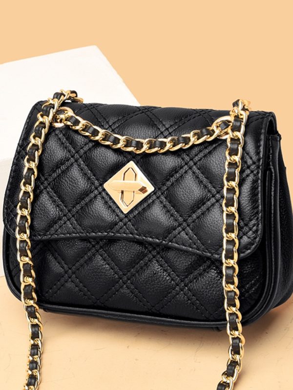 Lüks Dizayn Gerçek Deri Askılı Çanta SK53817 - Siyah