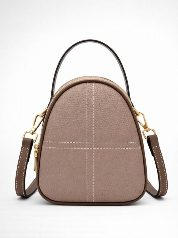 Compact genuine leather crossbody bag for women