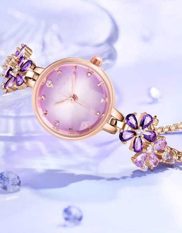 Rose Gold Taşlı Zarif Kol Saati