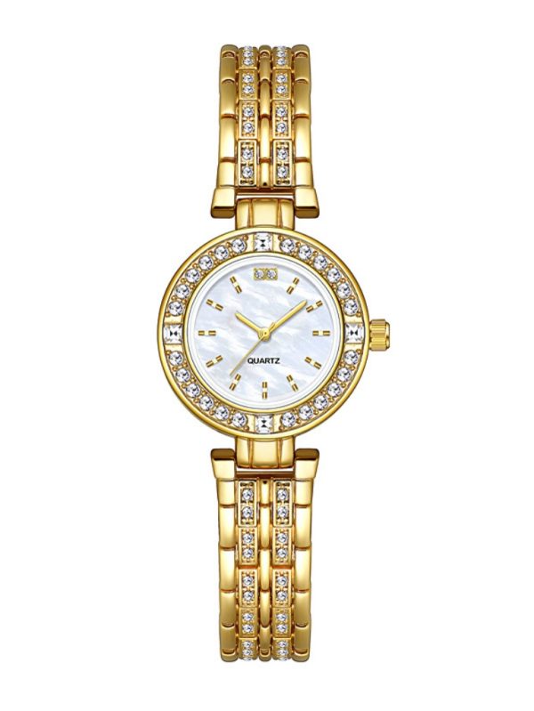 Zirkonyum Taşlı Zarif Kol Saati SK55327 - Altın