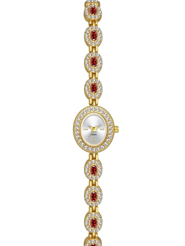 Zirkonyum Taşlı Zarif Kol Saati SK55867 - Kırmızı