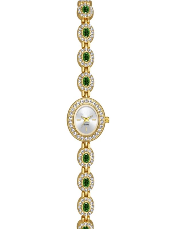 Zirkonyum Taşlı Zarif Kol Saati SK55867 - Yeşil