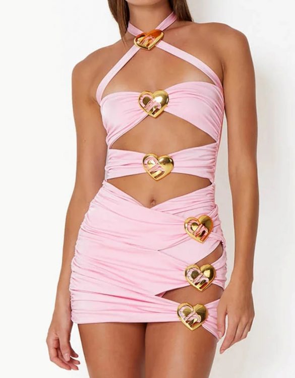 Pembe 2 Parça Etekli Aksesuarlı Mayokini Takımı SK56307 Pembe 2 Parça Etekli Aksesuarlı Mayokini Takımı SK56307
