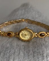 Vintage Altın Kaplama Kuvars Taşlı Saat SK56939