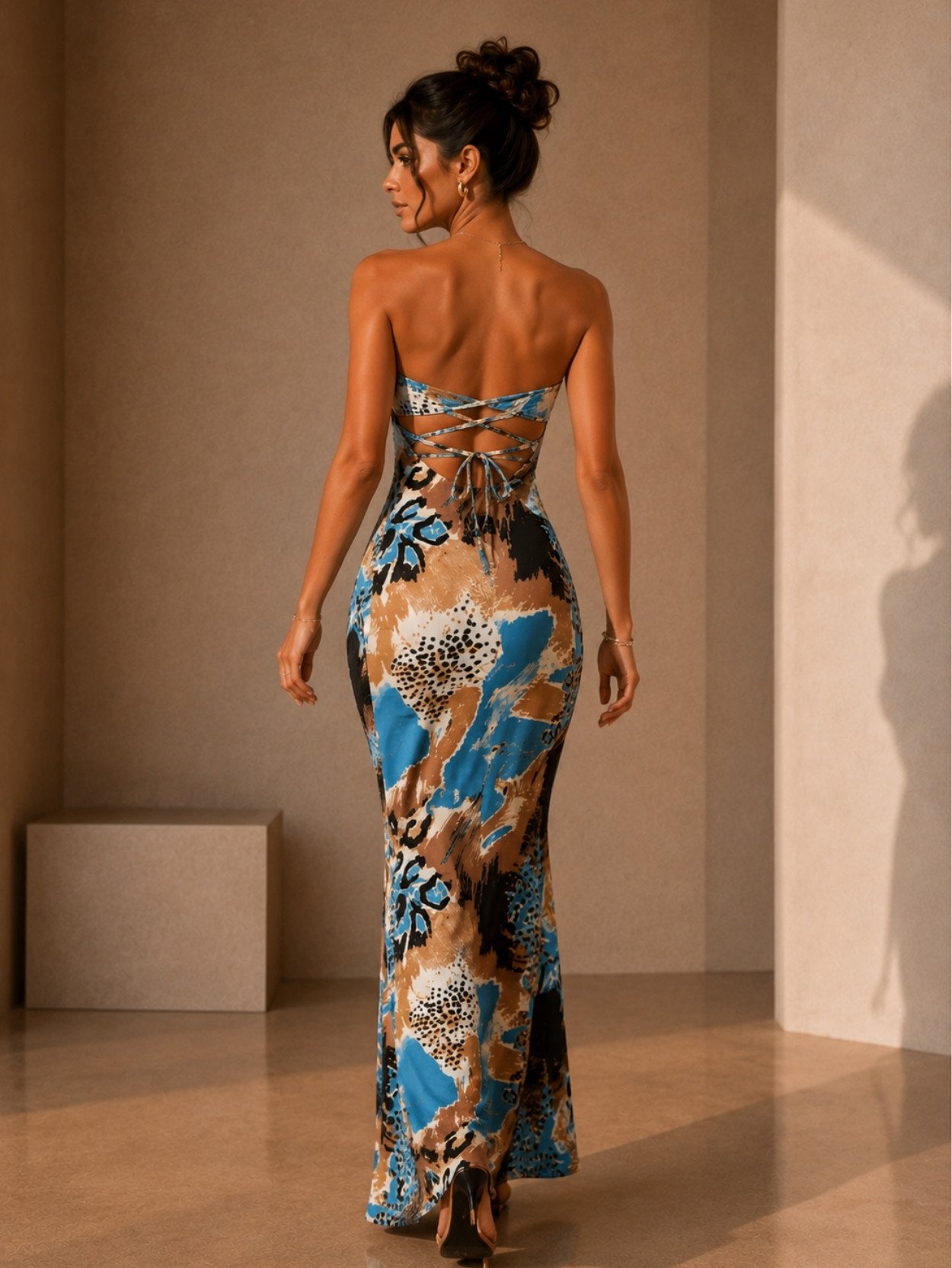 Wild Oasis Strapless Maxi Dress SK61392 - Image 3