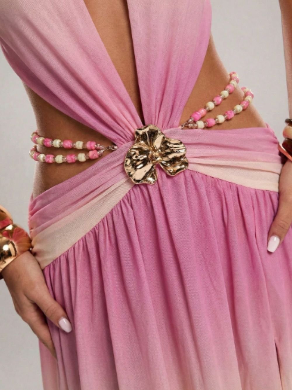 Pink Blue Ombre Goddess Maxi Dress SK61290 - Image 6