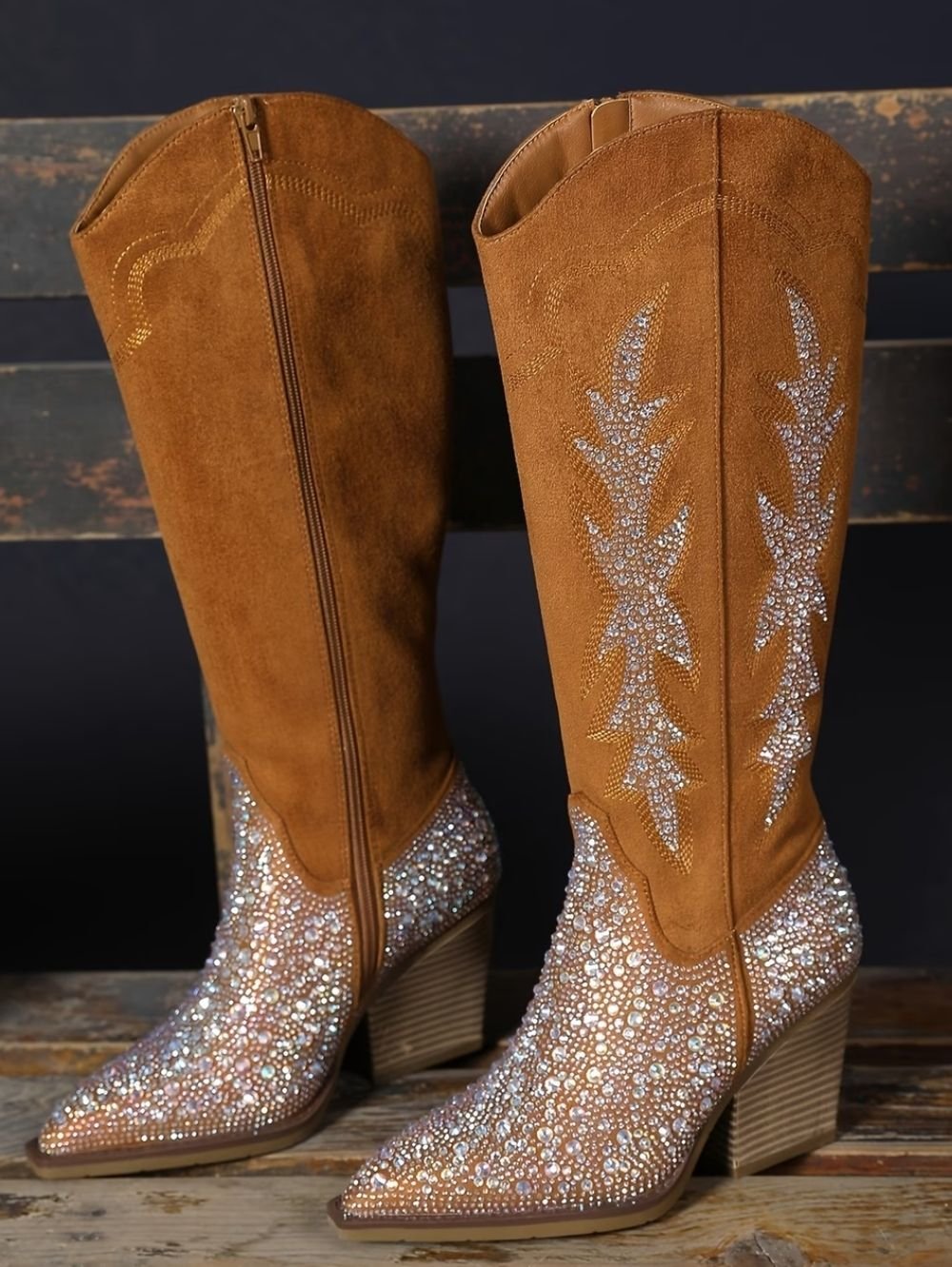 Rhinestone Western Knee High Boots for Women SK61061 - Image 5