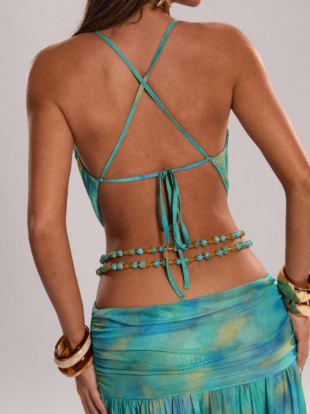Pink Blue Ombre Goddess Maxi Dress SK61290 - Image 8