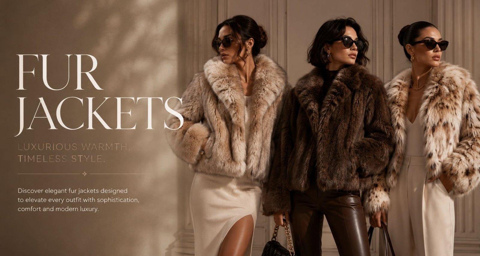 Women's fur jackets collection featuring luxury faux fur outerwear and elegant winter fashion