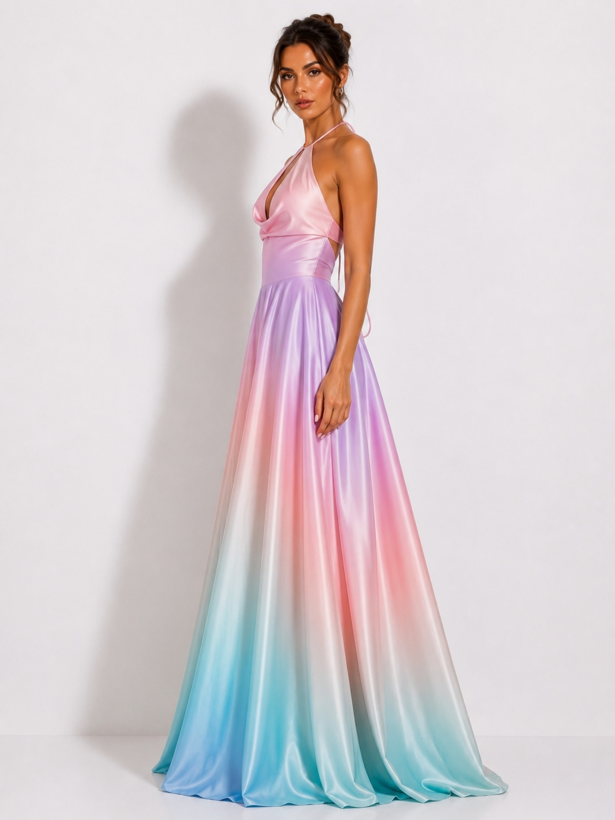 Pastel Gradient Halter Maxi Dress SK61929 - Image 4