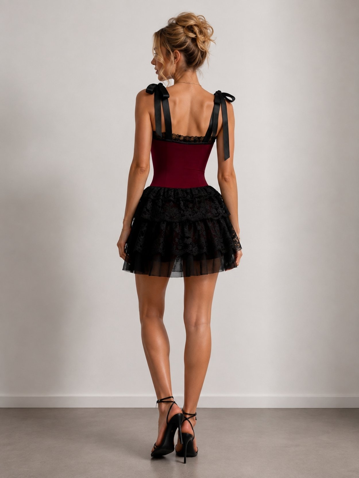 Scarlet Corset Lace Mini Dress SK62201 - Image 5