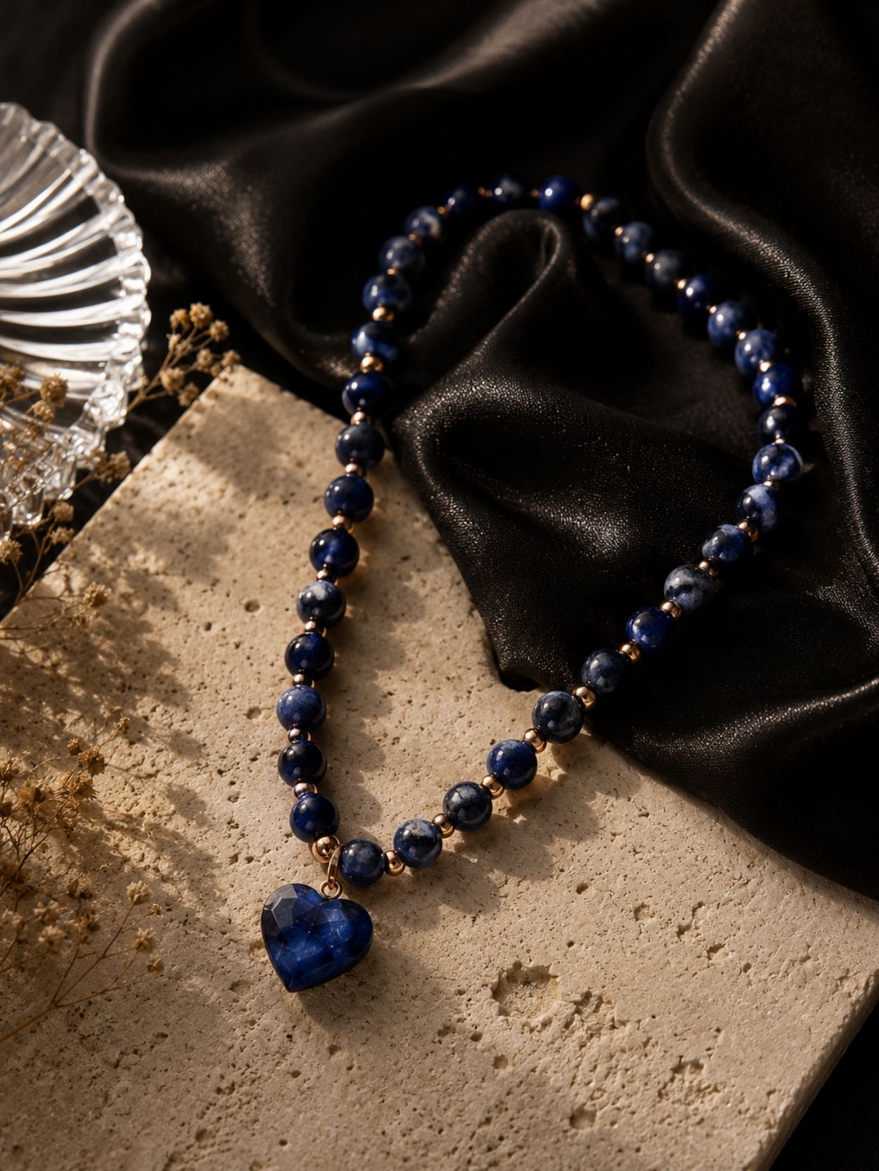 Natural Lapis Lazuli Heart Necklace SK62791 - Image 2