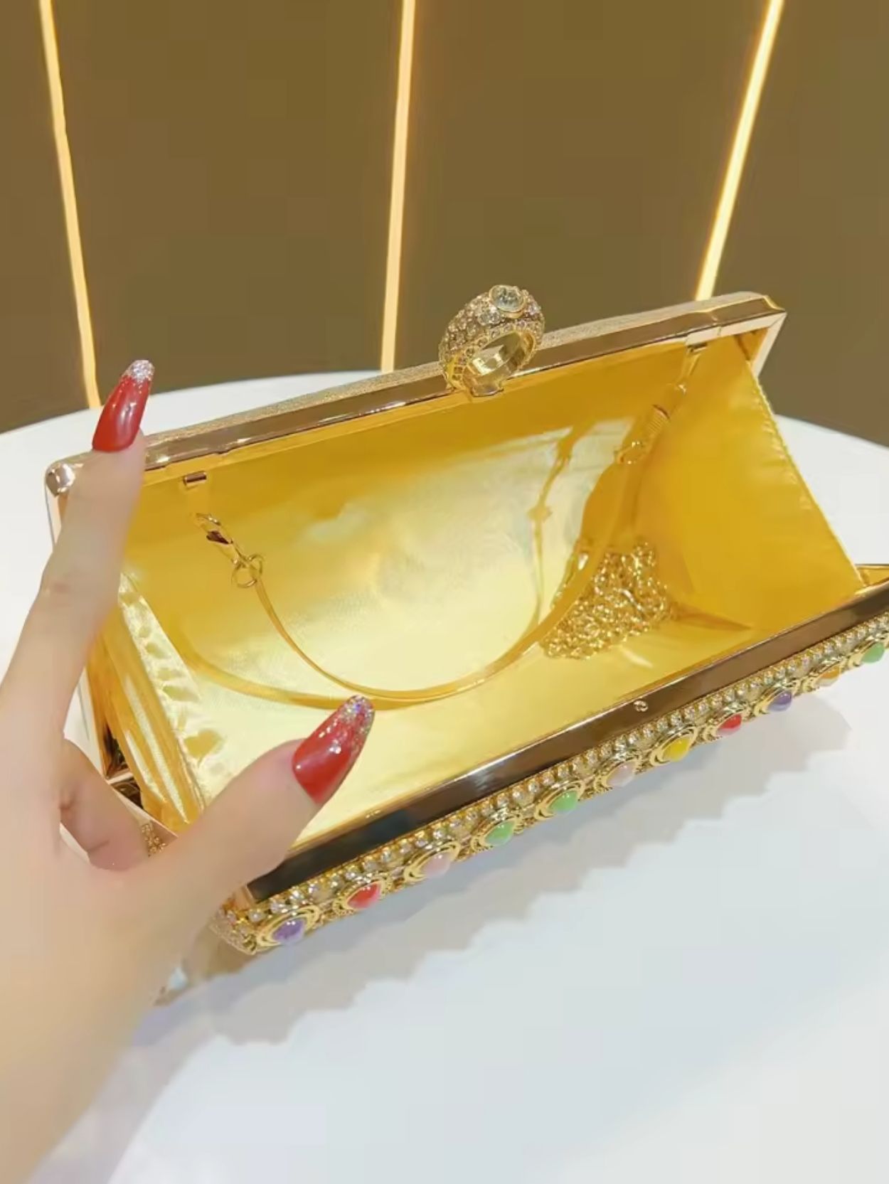 Luxury Sequin Tassel Evening Clutch Bag SK62968 - Image 4