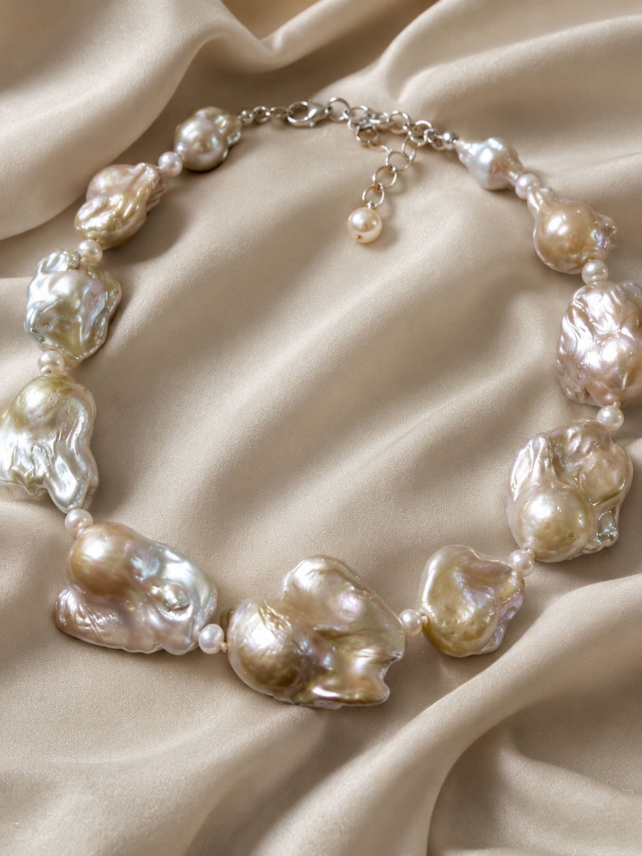 Natural Baroque Pearl Statement Necklace SK62903 - Image 4
